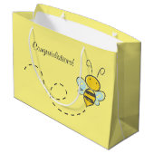 黄のまわりにカスタム ラージペーパーバッグ (裏面アングル)