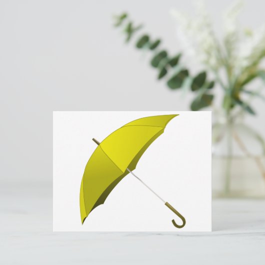 黄の傘の香港民主化運動 ポストカード (スタンド正面)