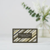 黄の色ストライプ色 名刺 (スタンド正面)