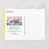 黄はっきりしたタイポグラフィハッピーニューイヤー写真 シーズンポストカード (裏面)