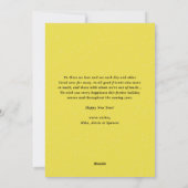 黄はっきりしたタイポグラフィ2025年新年写真 シーズンカード (裏面)