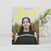 黄はっきりした紫ブラシグラッモダント写真学校 案内状 (スタンド正面)