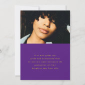 黄はっきりした紫ブラシグラッモダント写真学校 案内状 (裏面)