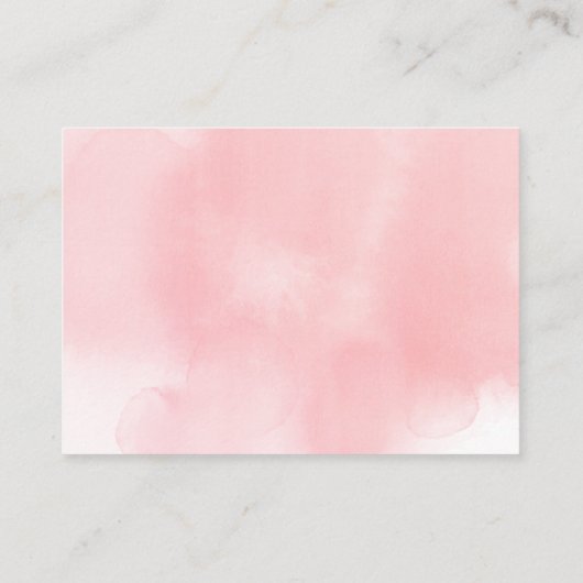 黄はっきりした色とピンクの花ベビーレジストリQRコード エンクロージャーカード (裏面)