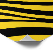 黄はっきりした色と黒の縞模様 ポスター (角)