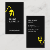 黄はっきりした色の電気技師ロモダンゴ名刺 名刺 (正面/裏面)