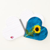黄はっきりした色ひまわり青 ノートブック (内部)