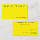 黄はっきりした色美しいメイクアップヘアコンサルタント 名刺 (正面/裏面)