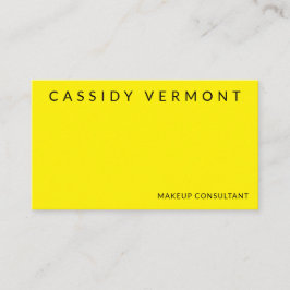 黄はっきりした色美しいメイクアップヘアコンサルタント 名刺