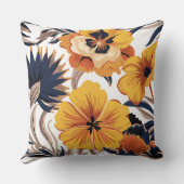 黄はっきりした色・海軍フローラ調和 クッション (裏面)