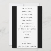 黄はっきりした金箔グラッコンテンポラリード写真 案内状 (裏面)