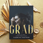 黄はっきりした金箔グラッモダンド写真 案内状