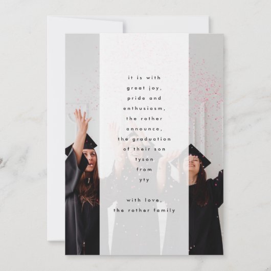 黄はっきりした金箔グラッモダンド写真 案内状 (裏面)