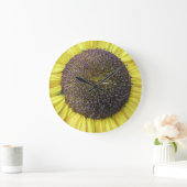 黄ひまわりの壁時計 ラージ壁時計 (ホーム)