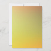 黄ひまわりエレガント晴れ赤ちゃんシャワー サンキューカード (裏面)