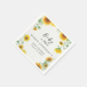 黄ひまわりエレガント晴れ赤ちゃんシャワー スタンダードカクテルナプキン (角)
