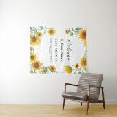 黄ひまわりエレガント晴れ赤ちゃんシャワー タペストリー (インサイチュ(横))