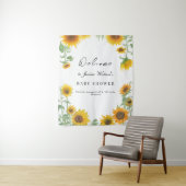 黄ひまわりエレガント晴れ赤ちゃんシャワー タペストリー (インサイチュ)