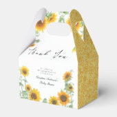 黄ひまわりエレガント晴れ赤ちゃんシャワー フェイバーボックス (裏面サイド)