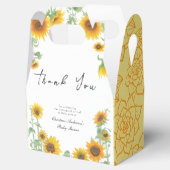 黄ひまわりエレガント晴れ赤ちゃんシャワー フェイバーボックス (オープン)