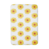 黄ひまわりフローラシンプル花柄 バスマット (正面縦)