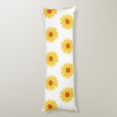 黄ひまわりフローラシンプル花柄 ボディピロー (裏面 (縦))