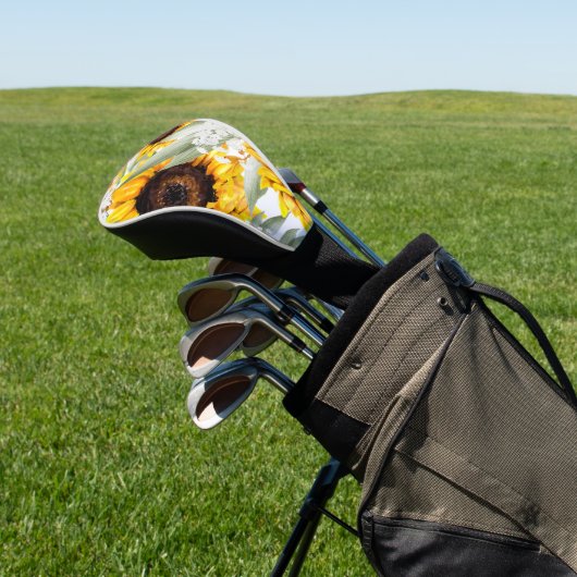 黄ひまわりフローラ素朴秋フラワー ゴルフヘッドカバー (インサイチュ)