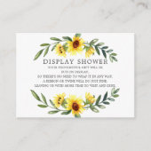 黄ひまわりブライダルシャワーディスプレイシャワー エンクロージャーカード (正面)