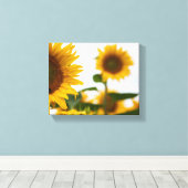 黄ひまわり最高のの写真 キャンバスプリント (インサイチュ (ウッドフロア))