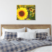 黄ひまわり最高のの写真 キャンバスプリント (インサイチュ (寝室))
