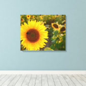 黄ひまわり最高のの写真 キャンバスプリント (インサイチュ (ウッドフロア))