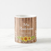 黄ひまわり素朴先生鑑賞 コーヒーマグカップ (中央)