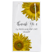 黄ひまわり結婚さん スモールペーパーバッグ (正面)