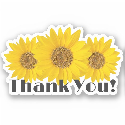 黄ひまわり シール (正面)