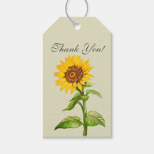 黄ひま感謝してい花 ギフトタグ (正面)