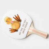 黄よくはしゃぐダクリング卓球ラケットスマイル 卓球ラケット (横)