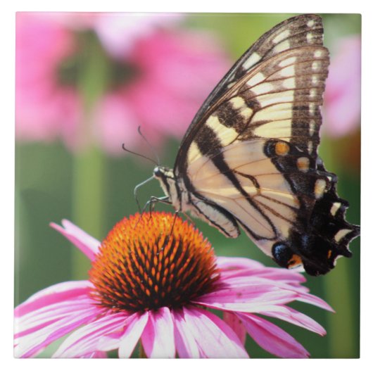 黄アゲハチョウバタフライセラミックタイル タイル (正面)