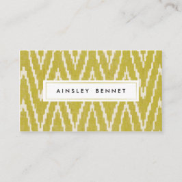 黄イカットパターン（の模様が）あるの名刺 名刺