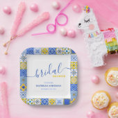 黄イタリアン青瓦サマーブライダルシャワー ペーパープレート (パーティー)