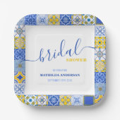 黄イタリアン青瓦サマーブライダルシャワー ペーパープレート (正面)