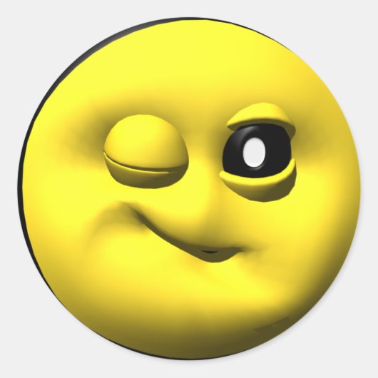 黄ウインク ラウンドシール (正面)