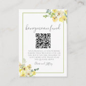 黄エレガントフローラセージ緑ハネムーンファンド エンクロージャーカード (正面)