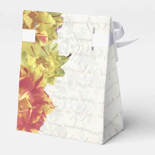 黄エレガントフローラ国のフローラ結婚 フェイバーボックス (裏面サイド)