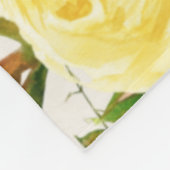 黄エレガントフローラ母ママ愛する フリースブランケット (角)