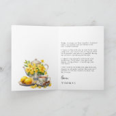 黄エレガントフローラ結婚の誓いカード 案内状 (内部)