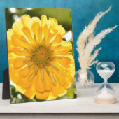黄エレガントフローラ花デイジー フォトプラーク (側面)