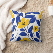 黄エレガントフローラ青葉枕 クッション (ブランケット)