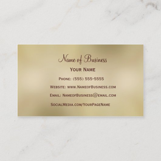 黄エレガントフローラ黒目スーザン 名刺 (裏面)