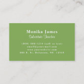 黄エレガントモダンレモン模様 名刺 (裏面)