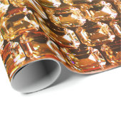黄エレガント橙色の宝石ダイヤモンド ラッピングペーパー (ロールコーナー)